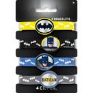 Pulseiras elásticas exclusivas do Batman, pacote com 4 para crianças Pulseiras elásticas exclusivas do Batman, pacote com 4 para crianças