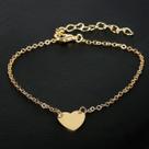 Pulseiras Feminina mulher Bracelete Coração Corrente Dourado