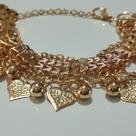 Pulseiras Femininas Prata Rose Dourada