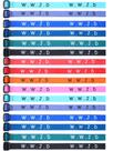 Pulseiras Juinte WWJD O que Jesus faria 100 unidades - 10 cores