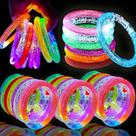 Pulseiras LED Ailixinda Glow In The Dark, pacote com 24 e 8 cores Pulseiras LED Ailixinda Glow In The Dark, pacote com 24 e 8 cores