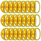 Pulseiras LED Glow Dhseinat Sound Activated 24 unidades amarelas