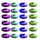 Pulseiras LED Light Up DAOKEY Flashing Colorful, pacote com 24