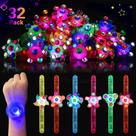Pulseiras Party Favors LED Light Up Fidget Spinner, pacote com 32