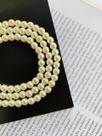 Pulseiras pulseira de pérolas tripla banhado Ouro e Prata
