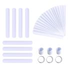 Pulseiras Slap Umikk, pacote com 110, plástico PVC branco, faça você mesmo, artesanato Pulseiras Slap Umikk, pacote com 110, plástico PVC branco, faça você mesmo, artesanato