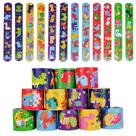 Pulseiras Snap MENGON Dinosaur Slap Bands Kids 24 unidades