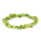 Pulseiras verde feito à mão natural esmaltado cascalho frisado pulseira stretch