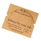 Pulsera JoycuFF Código Morse en Acero Inoxidable Regalo 19cm