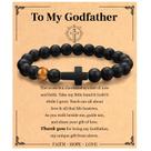 Pulsera Religiosa con Cruz para Hombres: Papá, Padre, Hermano, Padrino