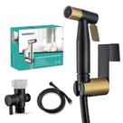 Pulverizador de bidé BARROCK Matte Black Gold Aço Inoxidável 120 cm