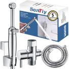 Pulverizador de bidé SonTiy Brass 18 cm ajustável cromado
