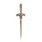 Punhal Metal Cobre Envelhecido Pedra Amarela 15 CM Punhal Metal Cobre Envelhecido Pedra Amarela 15 CM