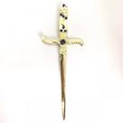 Punhal Metal Dourado Brilhante Com Pedra Azul e Strass Punhal Metal Dourado Brilhante Com Pedra Azul e Strass