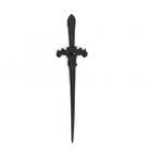 Punhal Metal Negro Pedra Preta 15 Cm