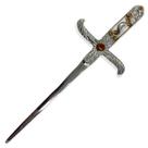 Punhal Metal Prata Brilhante Com Pedra Amarela e Strass Punhal Metal Prata Brilhante Com Pedra Amarela e Strass