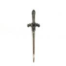 Punhal metal Prata Envelhecida Pedra Preta 15 Cm Punhal metal Prata Envelhecida Pedra Preta 15 Cm