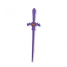 Punhal metal Roxo Com Pedra Dourada 15 Cm