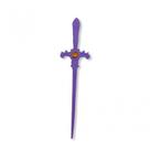 Punhal metal Roxo Com Pedra Dourada 15 Cm