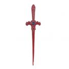 Punhal Metal Vermelho Com Pedra Azul15 cm