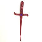 Punhal Metal Vermelho Com Pedras Azuis e Strass 19 Cm