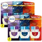 Purificador de ar Febreze, combate o odor, Fade Defy PLUG, recargas 2x3