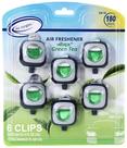 Purificador de ar para carro Air Jungles, aroma de chá verde, 4 ml, 6 clipes