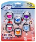 Purificador de ar para carro Air Jungles Clip, pacote variado de 6 quilates e 4 ml