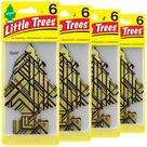 Purificador de ar para carro LITTLE TREES Gold Scent, pacote com 24
