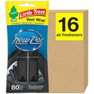 Purificador de Ar para Carro LITTLE TREES Vent Wrap - Novo Aroma - Pacote com 16 Unidades
