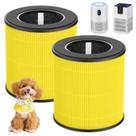 Purificador de ar True HEPA Filter, pacote com 2 unidades Ecleanfy B-D02L/M05