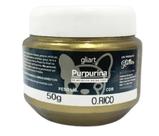 Purpurina Glitter Gliart - Pó Metálico Cor Ouro Rico - Extra Fino - 50g