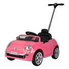 Push Car Best Ride On Cars Fiat 500 Pink com música e luz