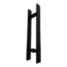 Puxador 45cm Inox Barra Chata Preto, Entre Furos 30cm
