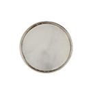Puxador 64352 Circular Branco Base Cromada Venus Victrix