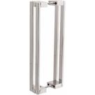 Puxador Alça Dupla para Porta de Passagem 3014 400mm Cromado Mital