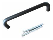 Puxador Alça Trave Preto Fosco 160mm Kit Com 24 Unidades