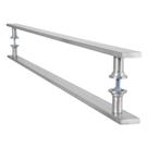 Puxador Barra Chata Inox Escovado Para Porta Madeira 30 cm