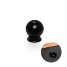 Puxador Bola Preto 30 Mm Em Plástico