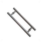 Puxador Cinza Alumínio 40cm P/ Portas Portão Madeira Vidro
