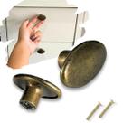 Puxador Clássico Metal Zamac Ponto Oval Ouro Velho Premium Puxador Clássico Metal Zamac Ponto Oval Ouro Velho Premium