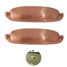 Puxador Concha Cobre Escovado Stilo Gruppa 128mm 2 Unidades Cobre Escovado