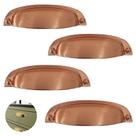 Puxador Concha Cobre Escovado Stilo Gruppa 64mm 4 Unidades Cobre Escovado