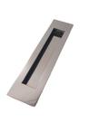 Puxador Concha De Embutir Para Portas Em Inox Polido 42cm