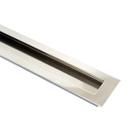 Puxador Concha De Embutir Retangular Em Aço Inox10cm