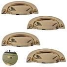 Puxador Concha Dourado Stilo Gruppa 64mm 4 Unidades Dourado
