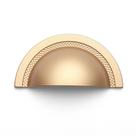 Puxador Concha Shell 64mm Dourado Matte Zen Design