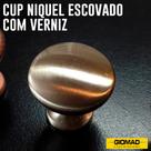 Puxador cup ponto niquel escovado com verniz zp5238.916.