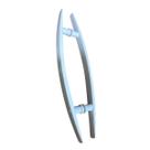 Puxador Curvo Slim H Polímero Para Porta De Vidro 50x30 Cm Branco