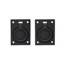 Puxador de Anel Embutido QCAA 6,4 x 4,8 cm Preto Fosco, Kit com 2